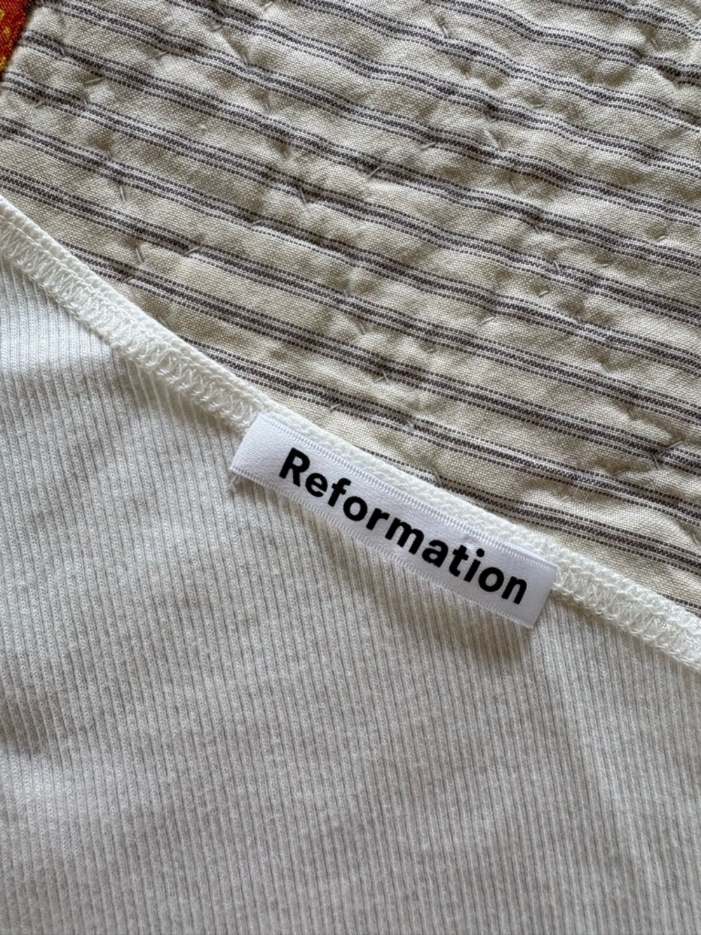 Reformation Ciara One Shoulder Ribbed Top - Picture 6 of 7